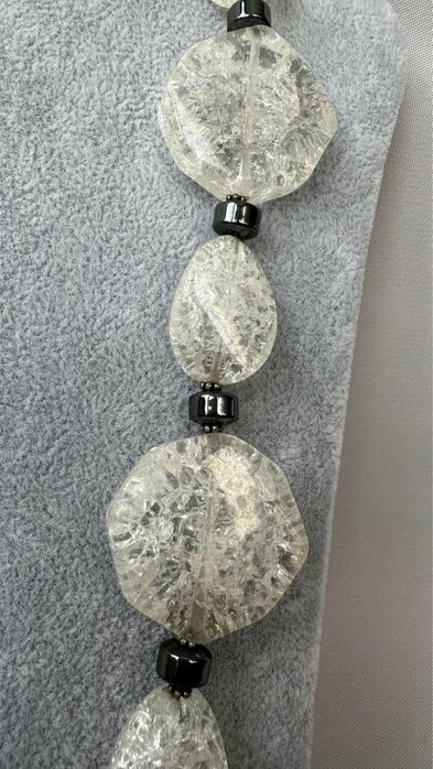 Colier cuart hematit argint