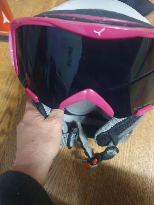 Ski casca, ochelari, protectie