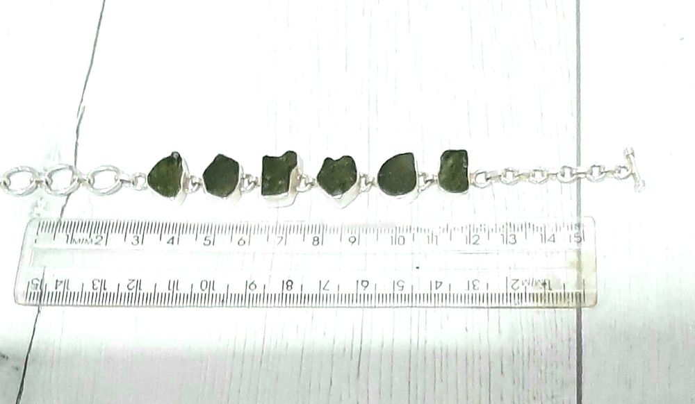 Brățară moldavite natural și pandantiv pirita