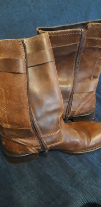 Cizme din piele maro