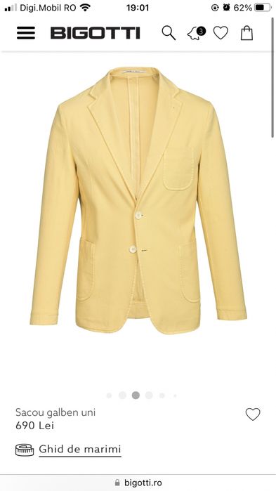 Sacou Bigotti galben