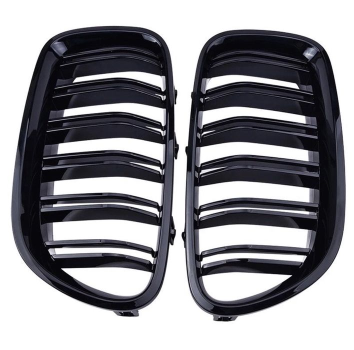 Set nari grile dubla lucioase Negre Black Bmw F10 F11 F18 seria 5 M