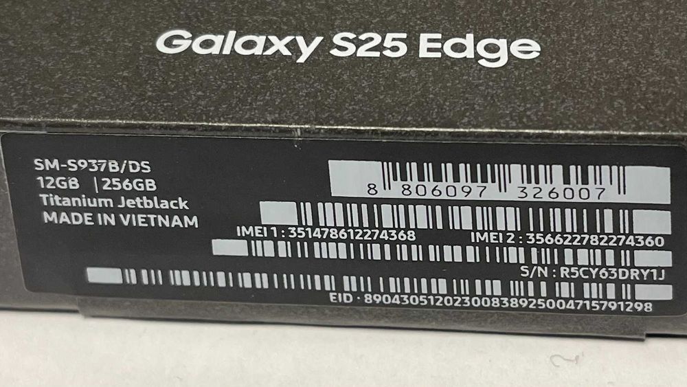 Samsung Galaxy S25 Edge 256/12GB НОВ!!!
