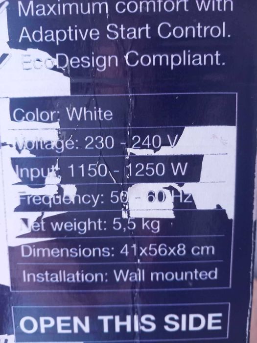 Стенен конвектор 1250W