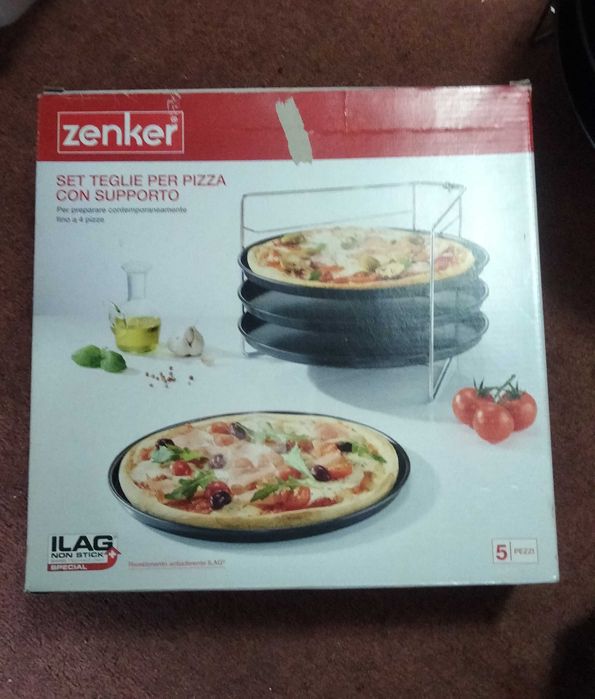 Tavi pizza cu suport pentru cuptor
