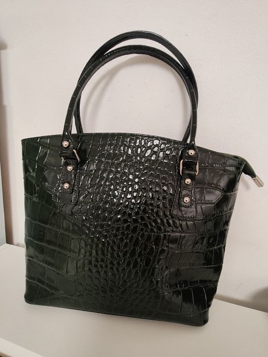 Geanta Piele Naturala textura Crocodil NOUĂ