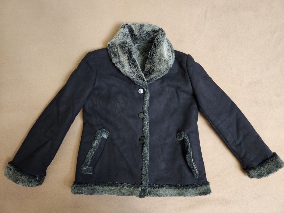 Черно късо кожухче