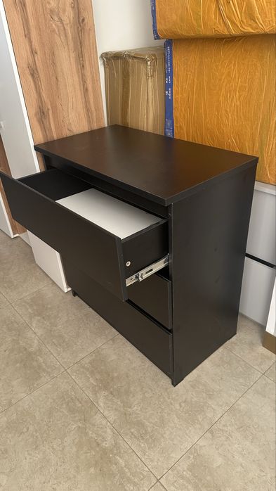 Комод шкаф черный матовый