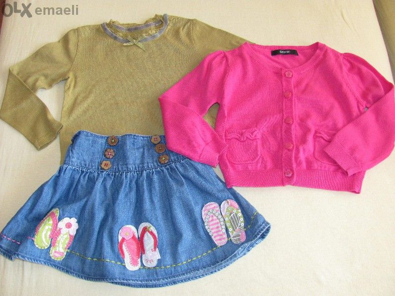 Next & George красив лот блуза, жилетка и пола за 2-3 г