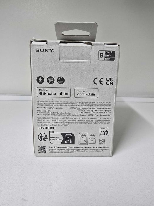 Sony - SRS-XB100, черна, Портативна колонка