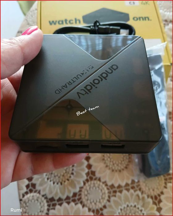 TV Box Onn 4K Pro, H313, с Google TV, Android 14, 3GB RAM, 32GB