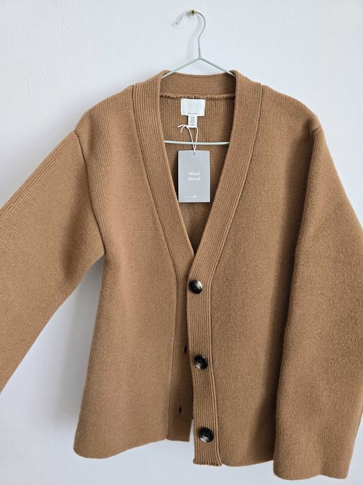 100% lână Cardigan scurt / Bluza  de lână groasă