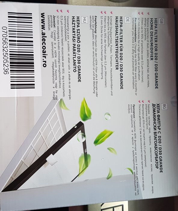 Filtru HEPA dezumificator