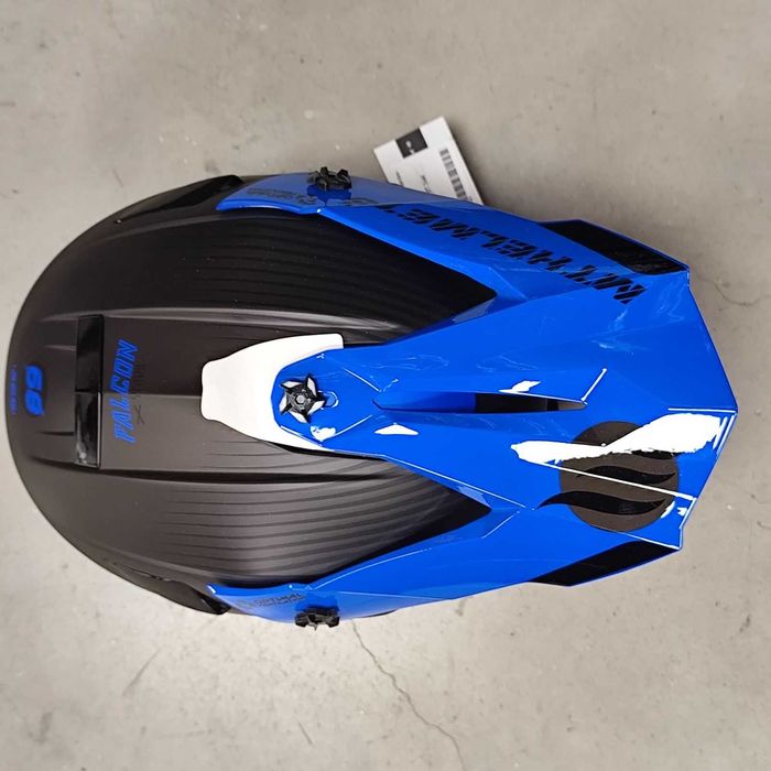 ПРОМОЦИЯ  Мотокрос каска MT Falcon SYSTEM-MATT BLUE - Код: 35277