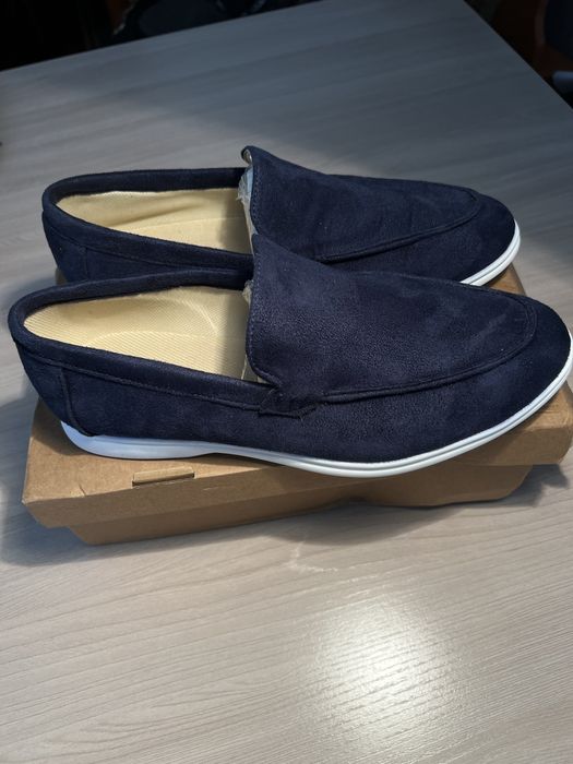 Лоферы 43 размер тёмно-синие