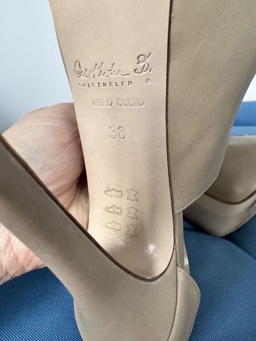 Sandale elegante de piele nude Musette