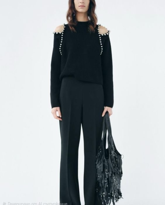 Пуловер Zara черен