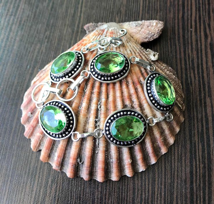 Bratara Argint 925 cu Pietre Semipretioase Peridot Toy