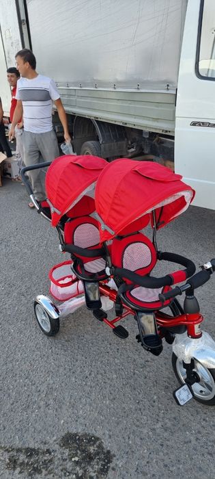 Коляска Велосипед 2в1 для двойни Прогулочный