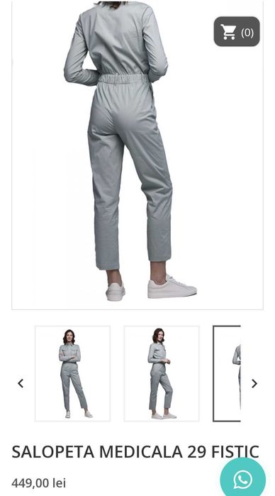 Uniforma medicala salopeta - In white