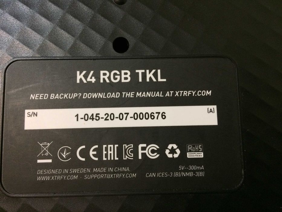 XTRFY-gaming:tastatura mecanica K4 TKL RGB+mouse M3 HeatoN Edition
