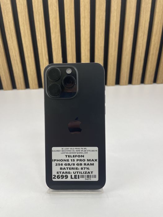 Iphone 15 Pro Mac 256Gb / 87% Bat FACTURA/GARANTIE #54073