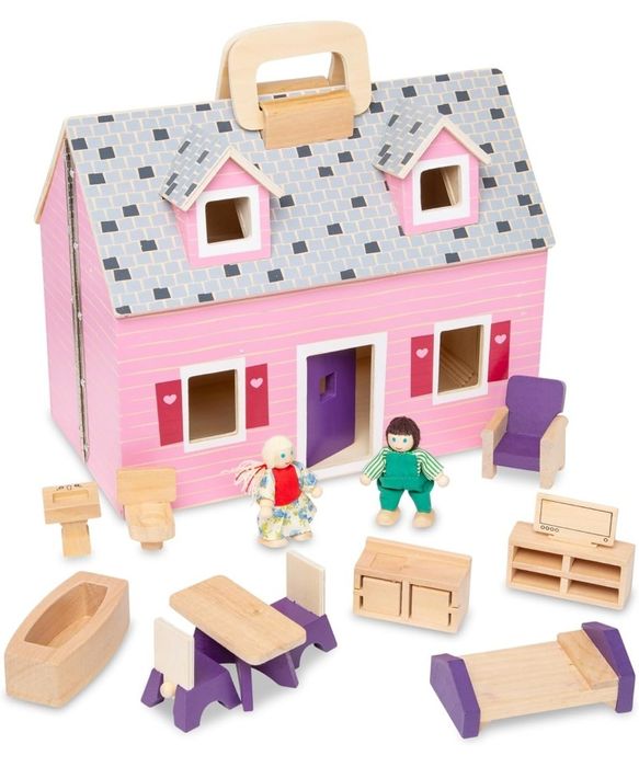 Casuta de papusi din lemn Melissa & Doug