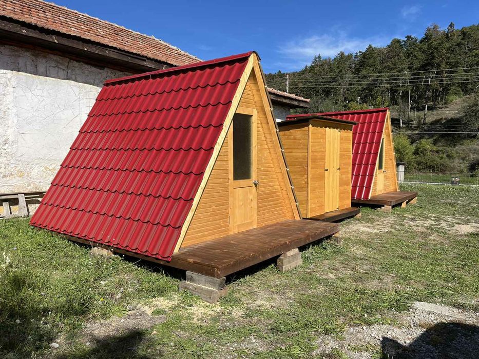 A-frame сглобяеми дървени къщички