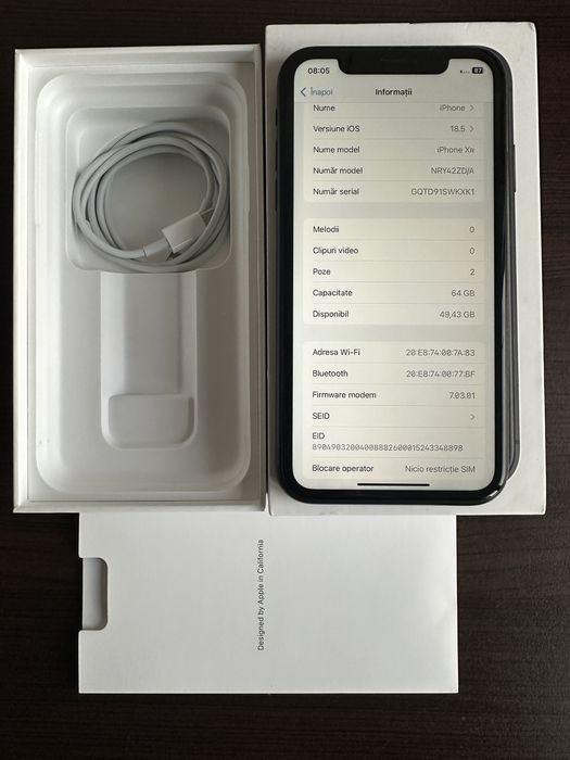 iPhone Xr black ca nou, full box