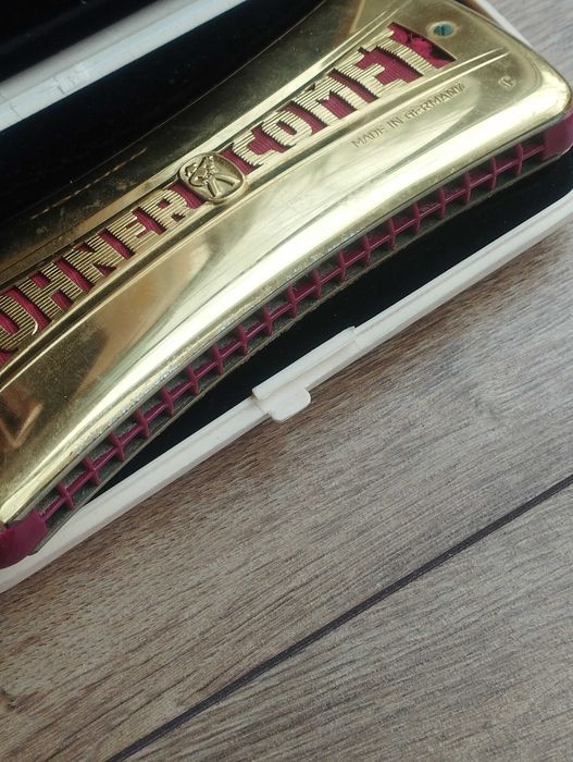 Винтидж хармоника Hohner Comet двустранна в калъф.