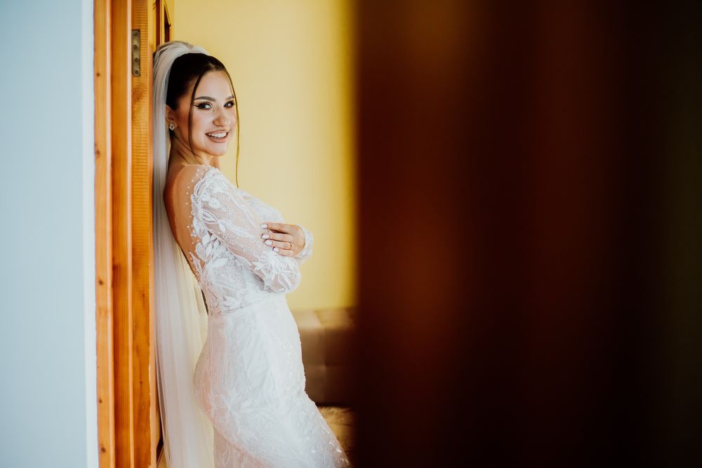 Rochie mireasa cu trena detasabila