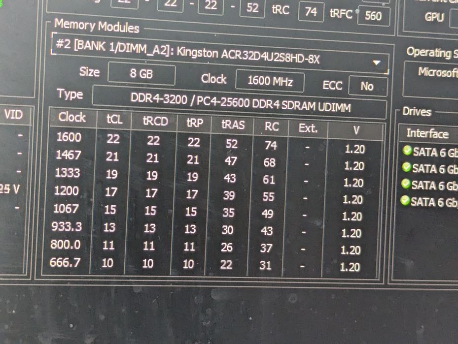 Memorie RAM Kingston Hyperx Fury ddr4 8GB 3200MHz