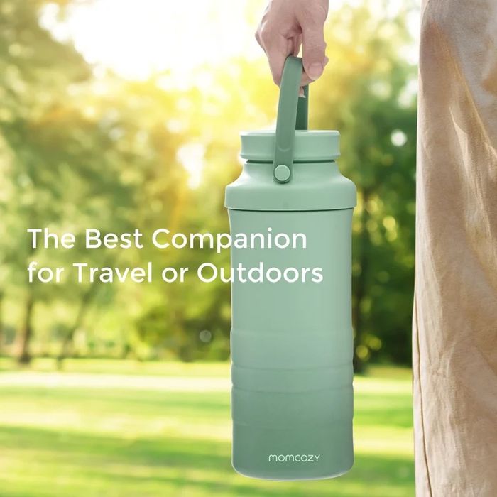Преносим охладител за кърма Momcozy - 325 ml, зелен