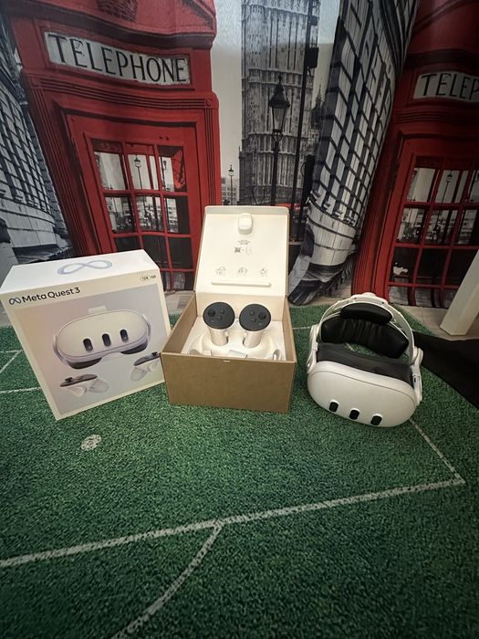 Meta Quest 3 - 128 GB | Pachet complet + Headstrap profesional