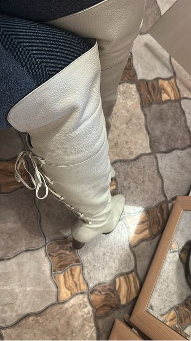 Сапоги 38 р кожа