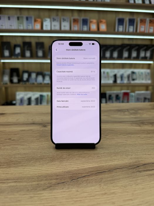 ‼️ iPhone 15 Pro Max 256Gb Black - Sanatate bat.91% - Garantie 12 luni