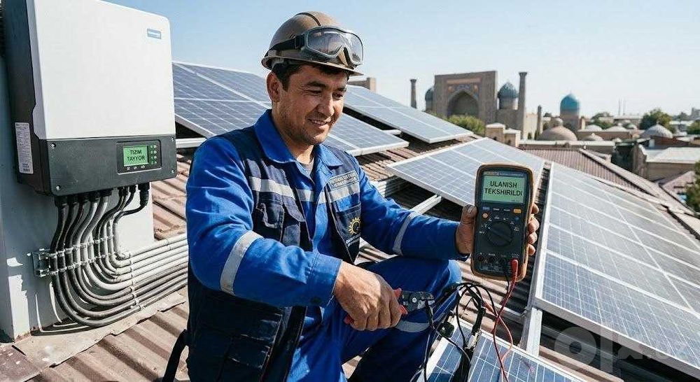 Солнечный панель, quyosh panel, solar panel под ключ