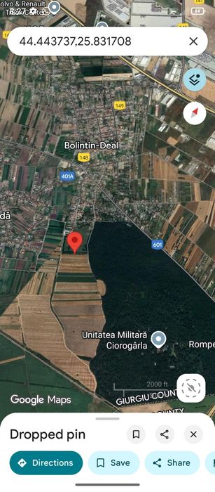 Teren Bolintin-deal, pretabil investitii