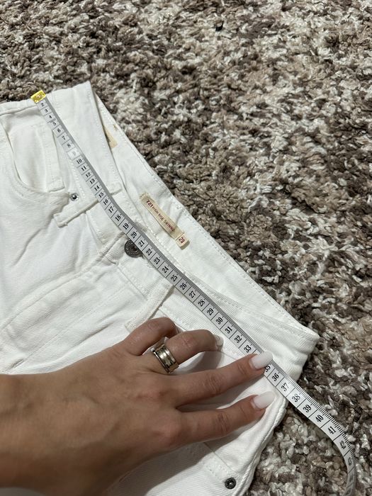 Blugi talie inalta alba Levis marimea S/M