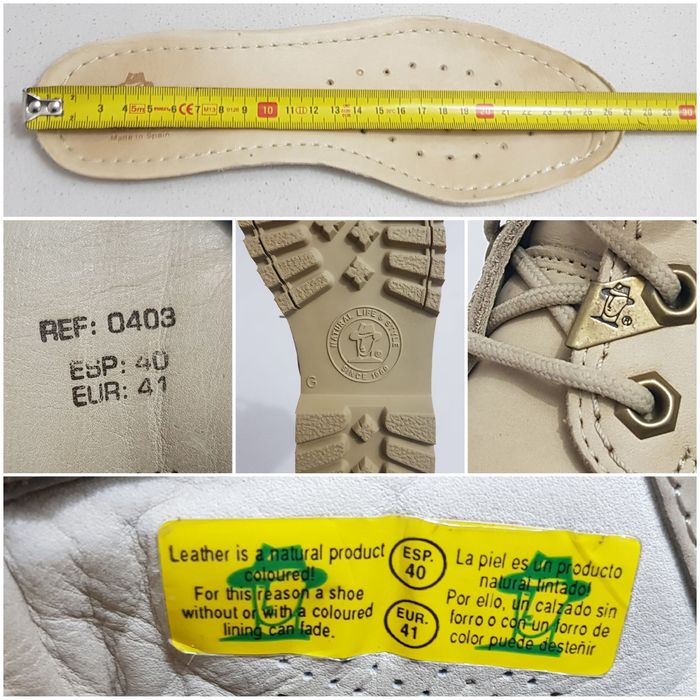 Ghete Panama Jack din piele naturală bej Nubuk, bocanci unisex clasici, mărimea 41 EU