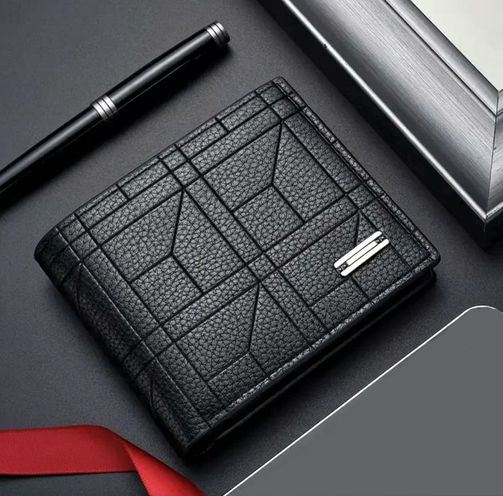 Стилен Кожен Портфейл, Черен