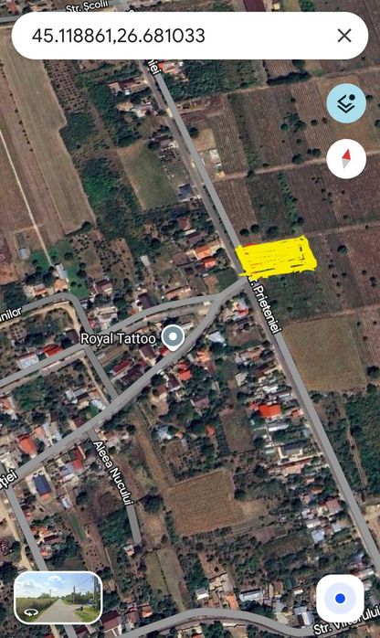 Teren intravilan construibil 1700 mp Ograzile ( Merei)