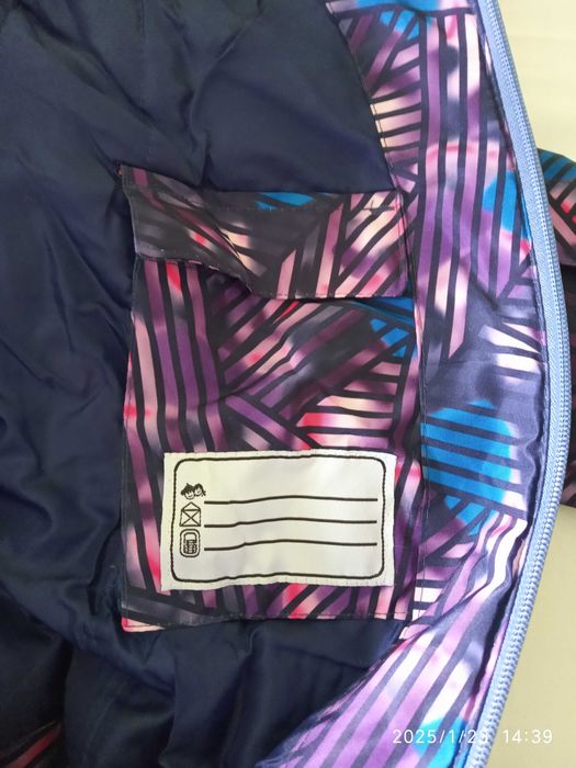 Ски яке за момичета ветро- и водоустойчиво с ръкавици