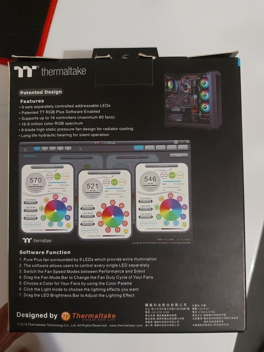 Ventilator thermaltake pure plus