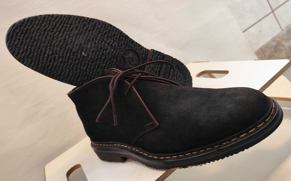 Ghete lace up 43.5 44 de lux HESCHUNG lucrate manual piele superioara