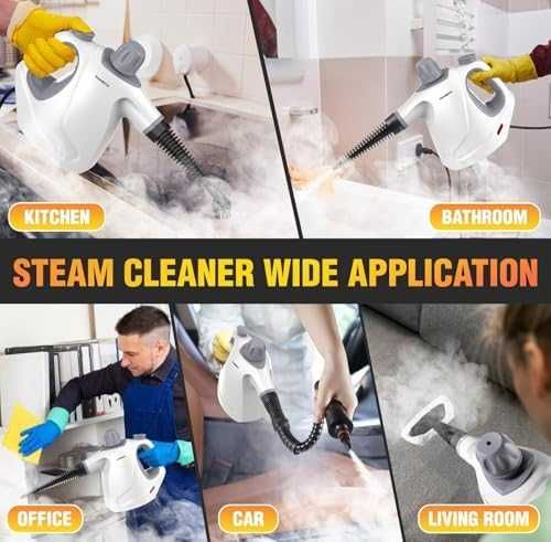 Нов ръчен Портативен парочистач 450ml 11 аксесоара кухня кола прозорци