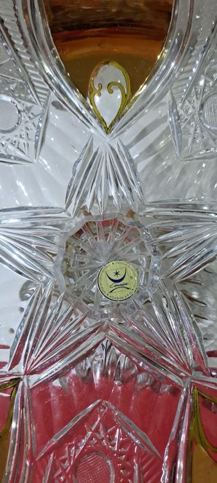 Оргинал богема хрусталь  ваза для фруктов производства Чехословакия