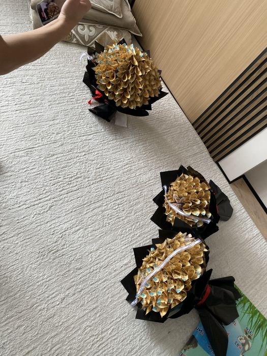 Денежный букет корбка 7 май