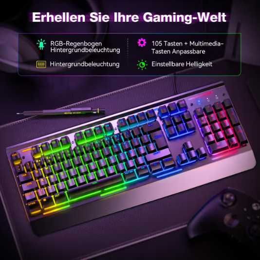 Tastatură Gaming RGB TECKNET