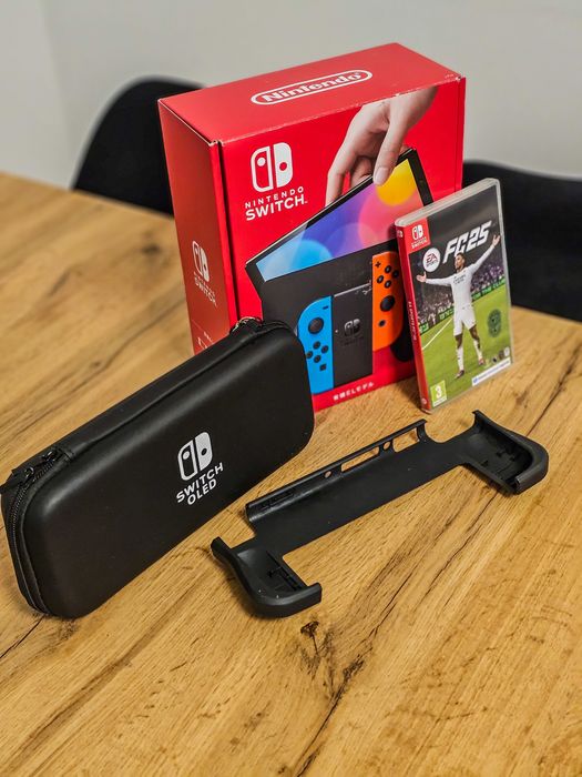 Nintendo Switch OLED IMPECABIL + FC25 + husă + folie | full box